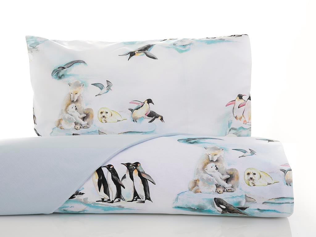 Arctic Cottony Double Person  SET LENJERIE DE PAT 200x220 cm Albastru.
