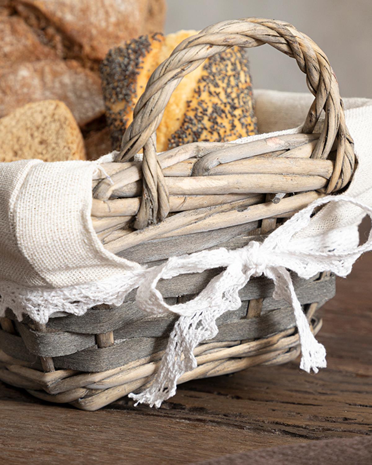 Armo Straw Bread Basket 24x15 cm Brown