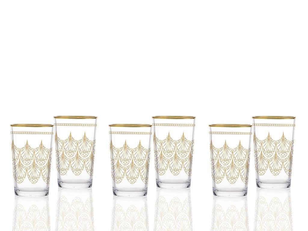 Articles Glass 6 Set Served with Coffee Water Glass 100 ml Transparent