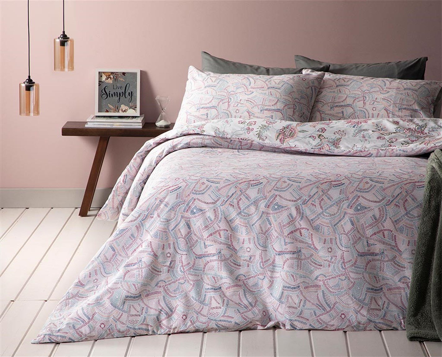Artistic Jacobean 57 Tel / 144 Numărul de fir Meniu mare 240x220 cm Damson