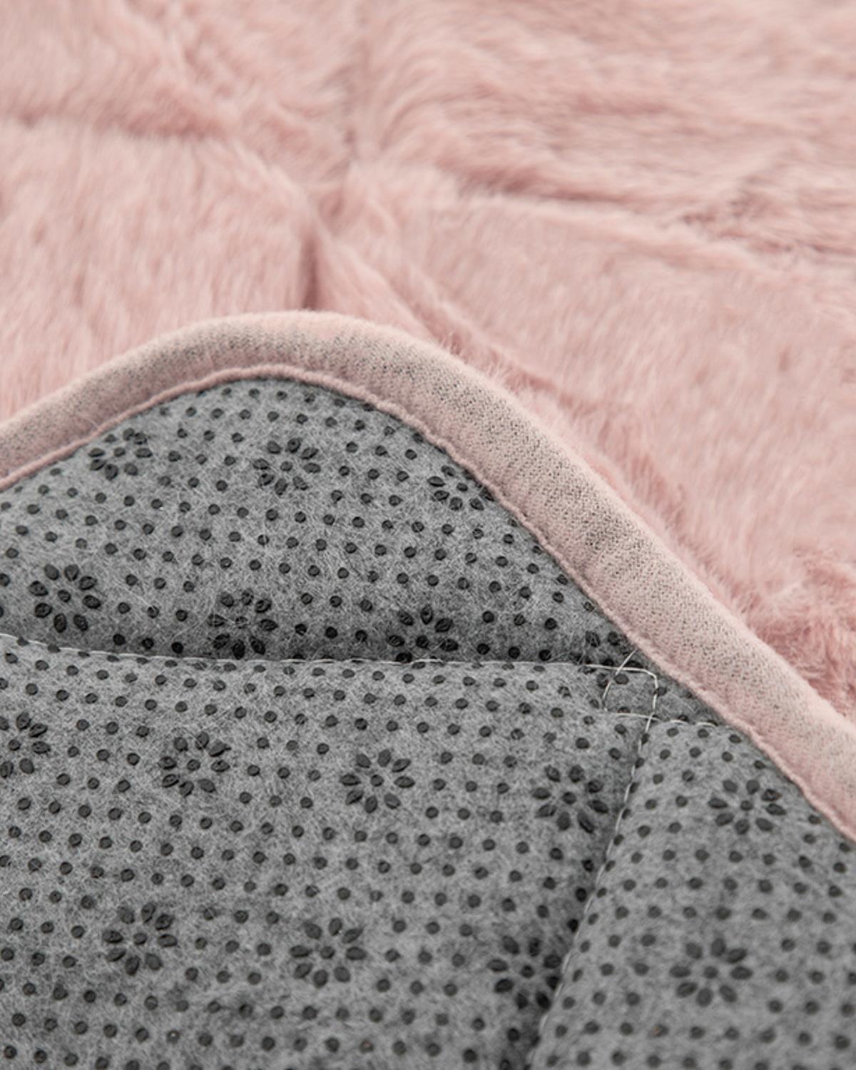 Soft Touch Rabbit Plush Bath Mat Set 60x90 cm+45x60 cm Powder