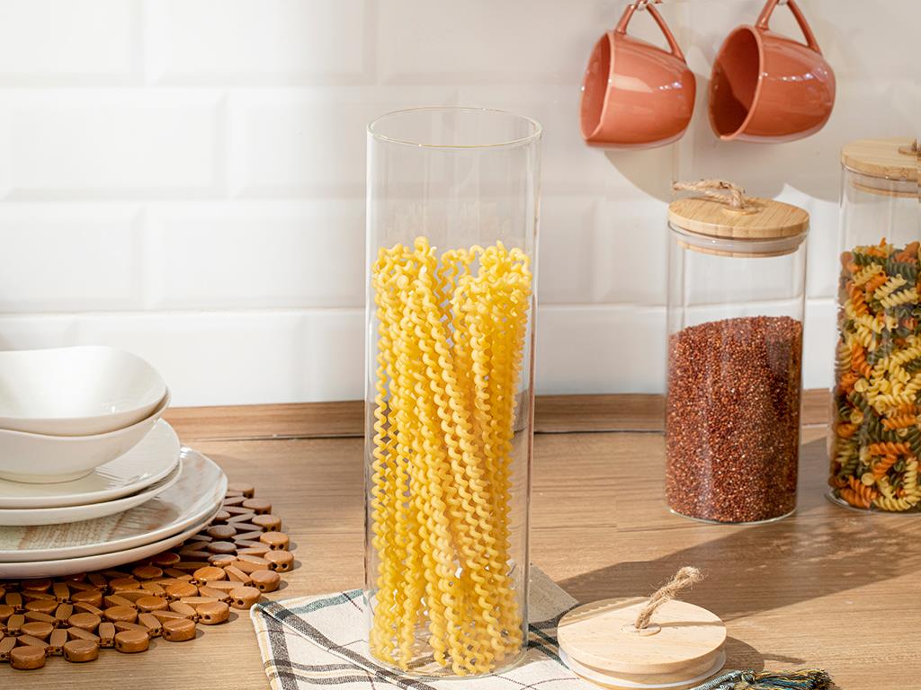 Ava Glass Storing Jar 1250 ml Transparent