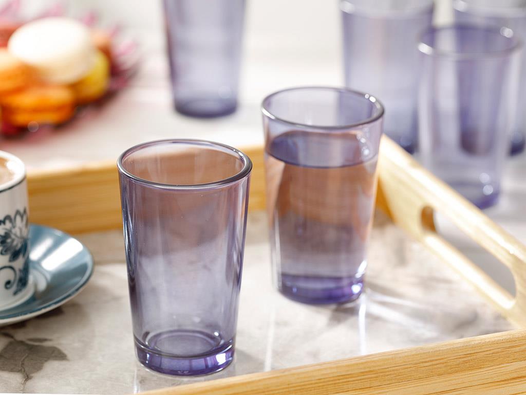 Avin Glass 6 Set Served with Coffee Water Glass 100 ml Blue
