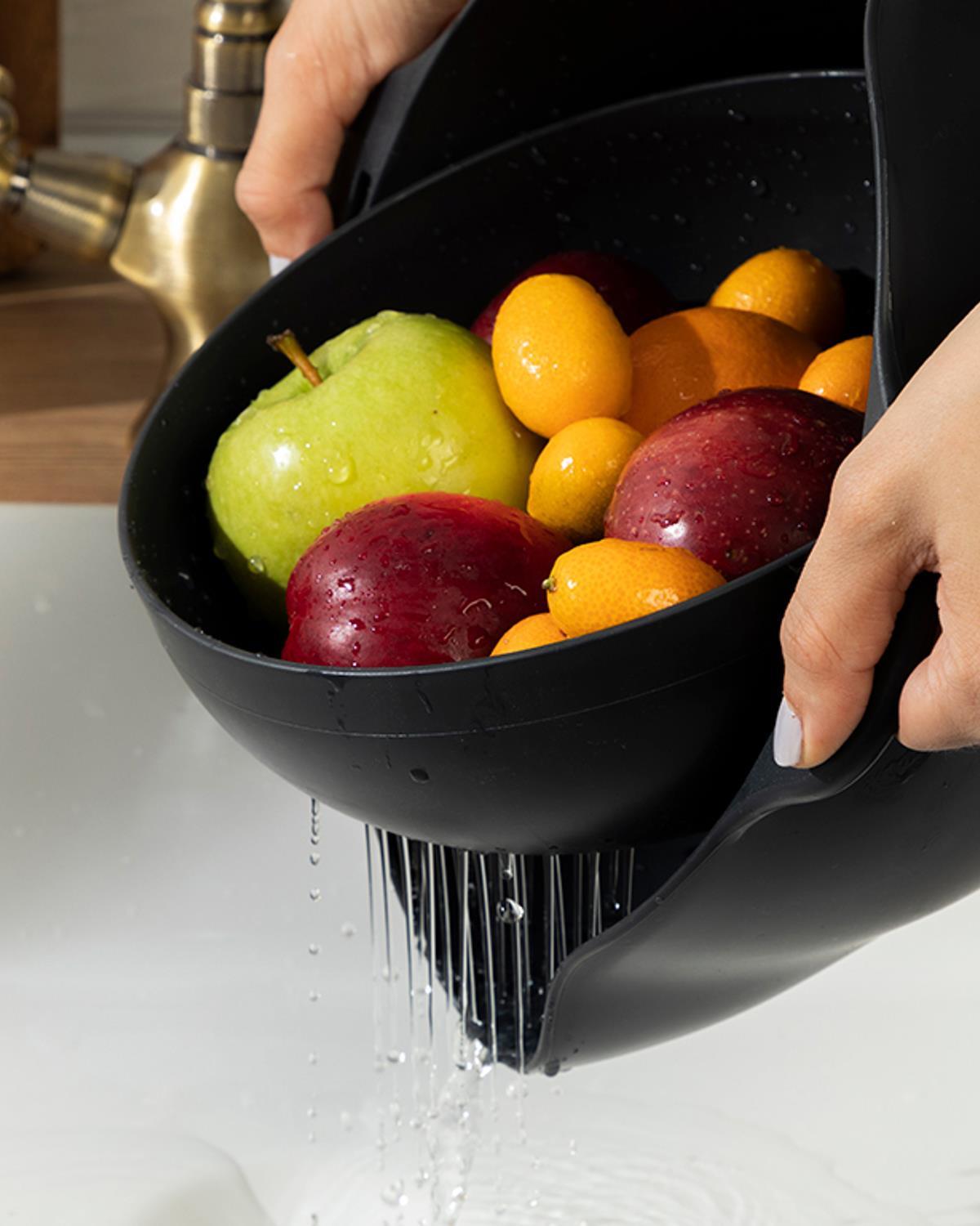 Basic Plastic 2 Pieces Strainer 28,5x28x13 cm Anthracite