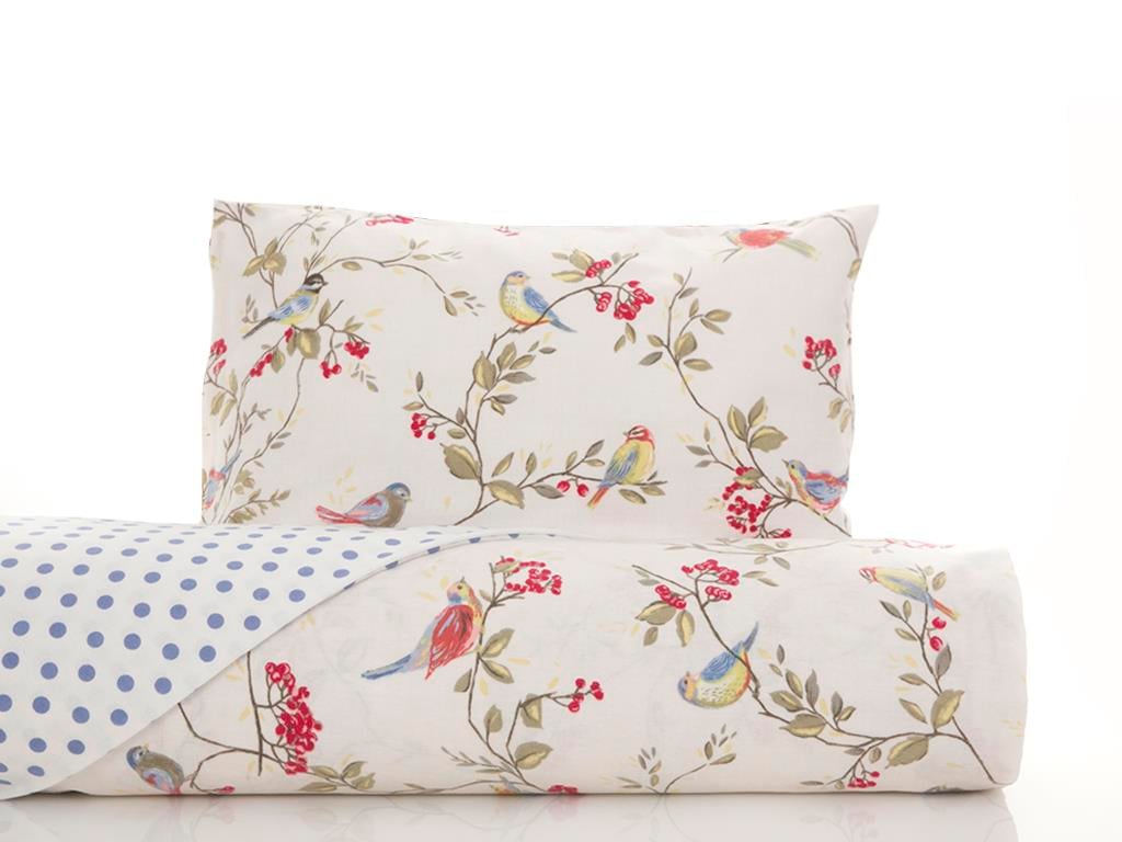 Birdbunch  Flanelă For One Person  SET LENJERIE DE PAT 160x220 cm Roşu