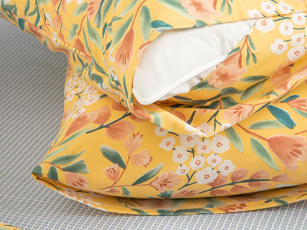 Bloomy Branch Față De Pernă Set 2, Ușor De Calcat, 50*70 Cm, Pudra-Ecru
