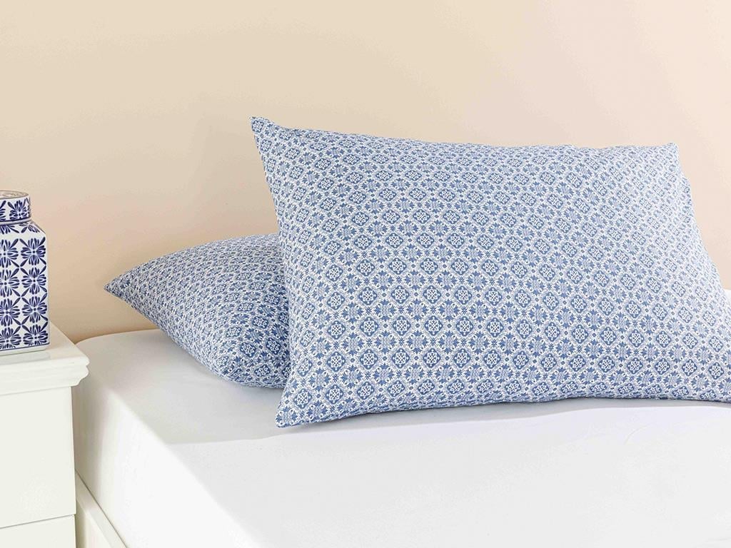 Blue Blanc Cottony Set 2  FAȚĂ DE PERNĂ 50x70 cm Dark Blue