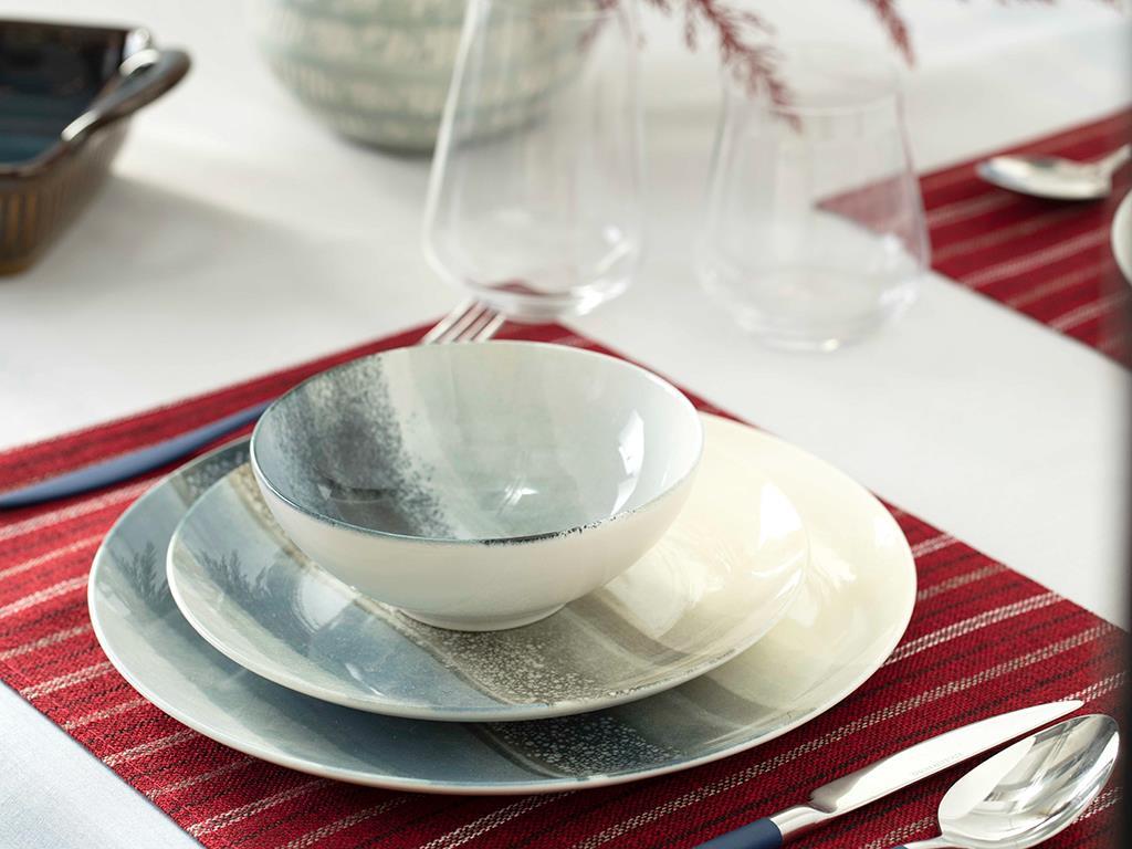 Blue Passion bone porcelain Bowl 14 cm Blue-Beige
