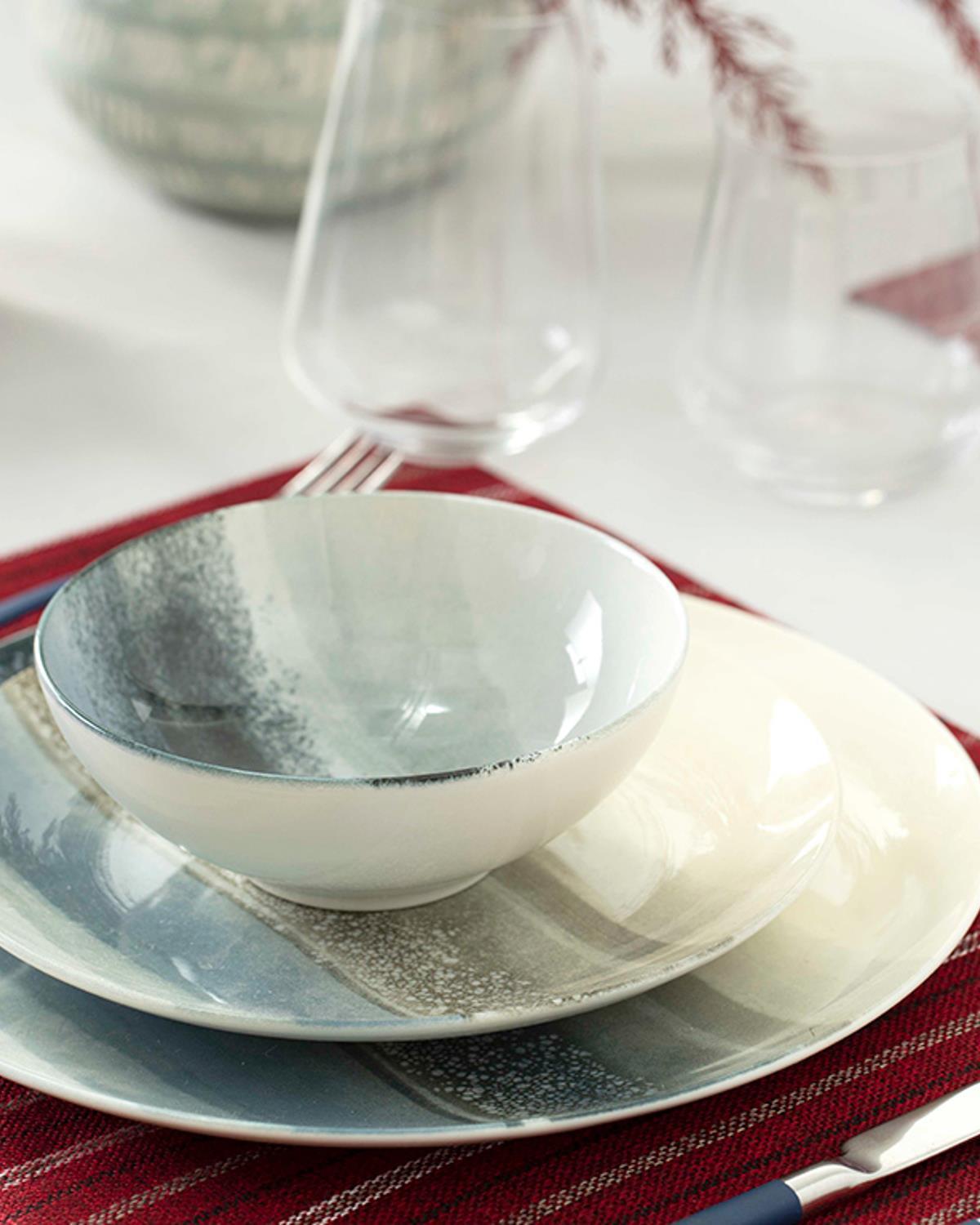 Blue Passion Bone China Cake Plate 21 cm Blue-Beige