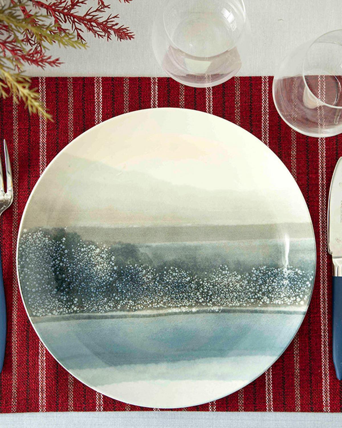 Blue Passion Bone China Service Plate 26 cm Blue-Beige