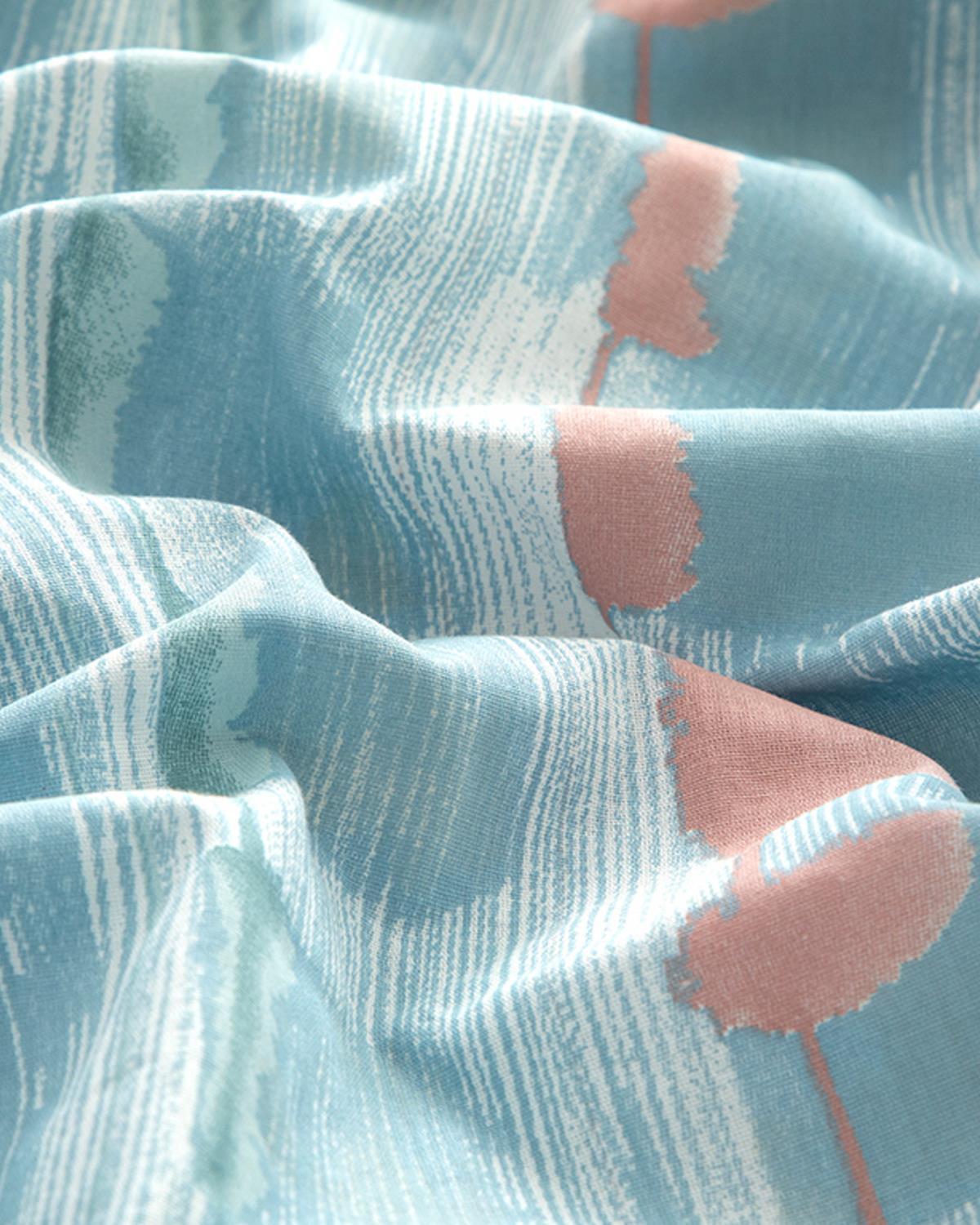 Blurred Check Cu Bumbac Single Set Lenjerie De Pat 160x220 cm Seledon
