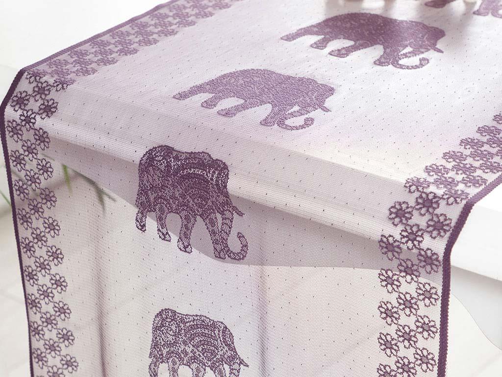 Bohemian Knitting Single Runner 45x150 cm Purple