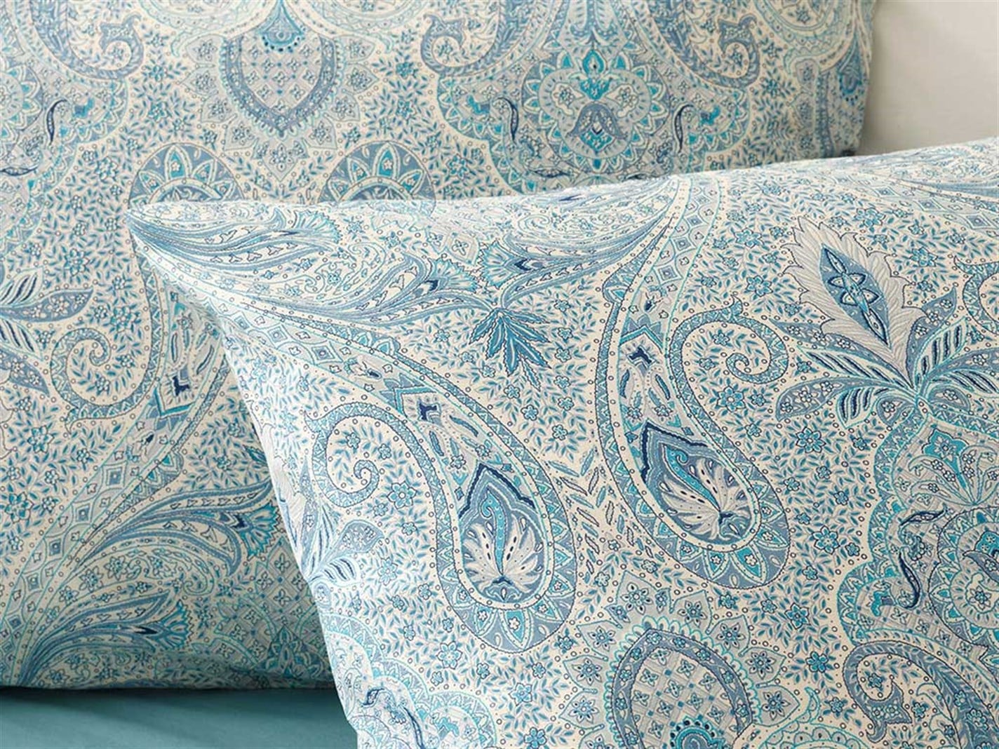 Boho Chic 57 Tel / 144 Numărul de fir 2 set 50x70 cm Albastru