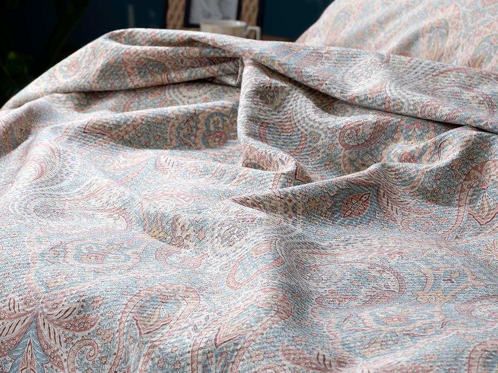 Boho Chic  Cu imprimeu Pentru o persoana  SET CUVERTURĂ 150x220 cm Burgundia-gri