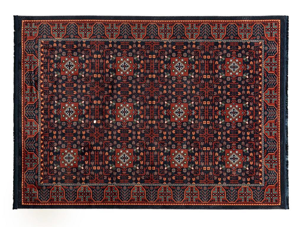 Boho Chic Țesut Covor Decorativ 160*230 Cm Damson - albastru marin