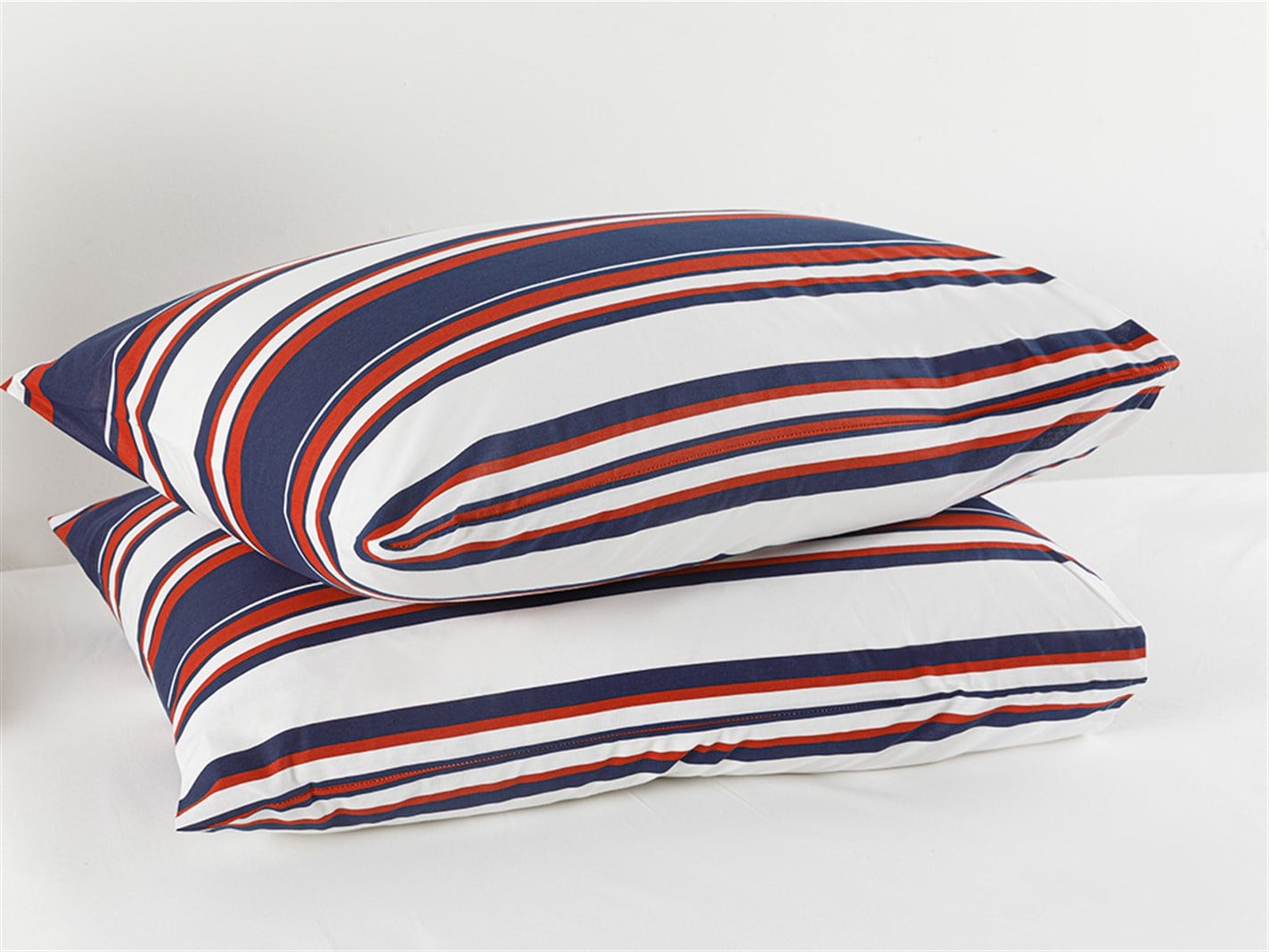Boho Stripe 57 Tel / 144 Numărul de fir 2 set 50x70 cm Albastru inchis