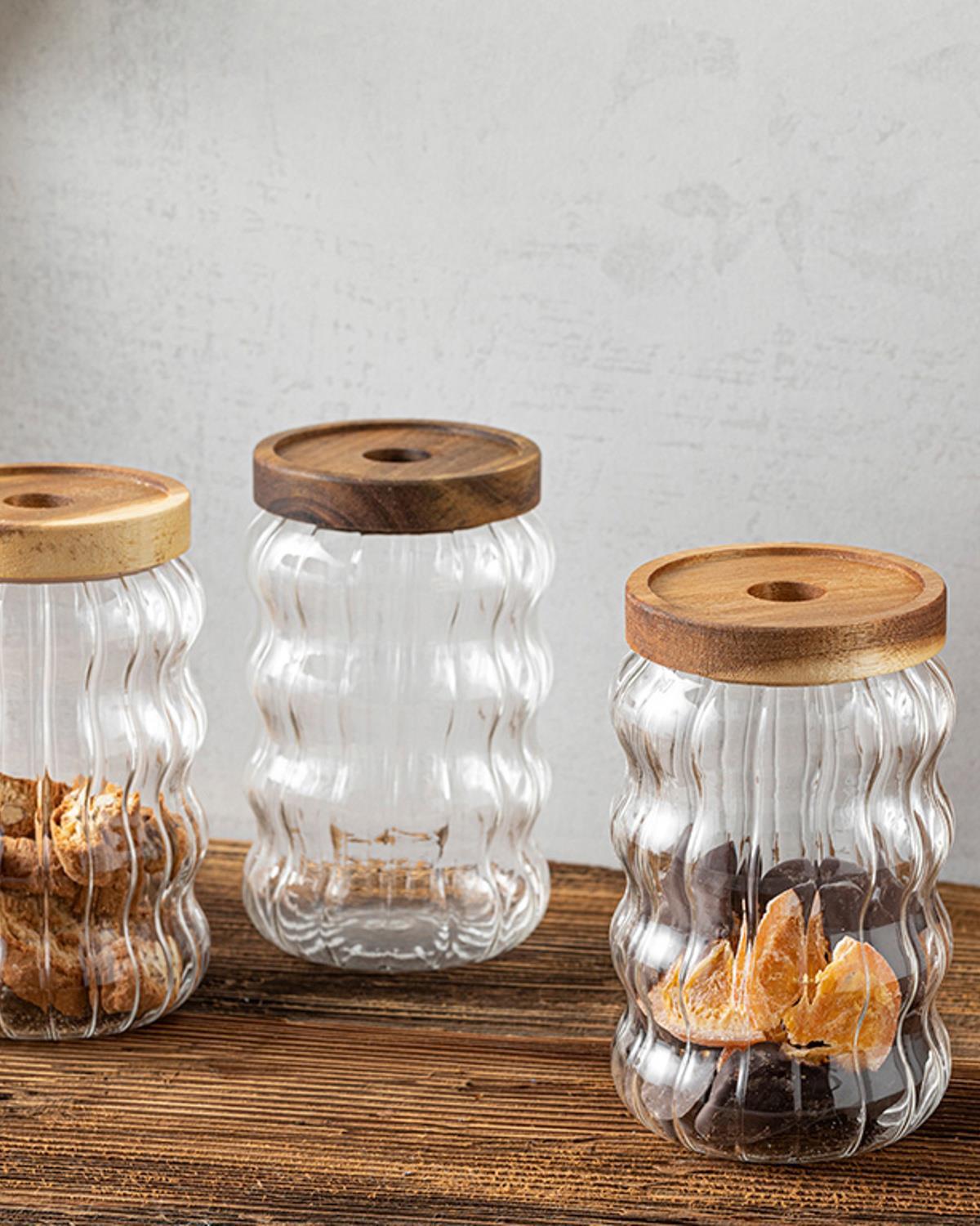Bruna Borosilicate 3 pcs Jar 350 ml Transparent