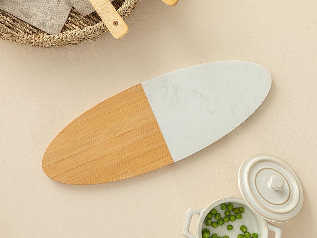 Buena Bamboo Marbled Cutting Board 29x17 cm