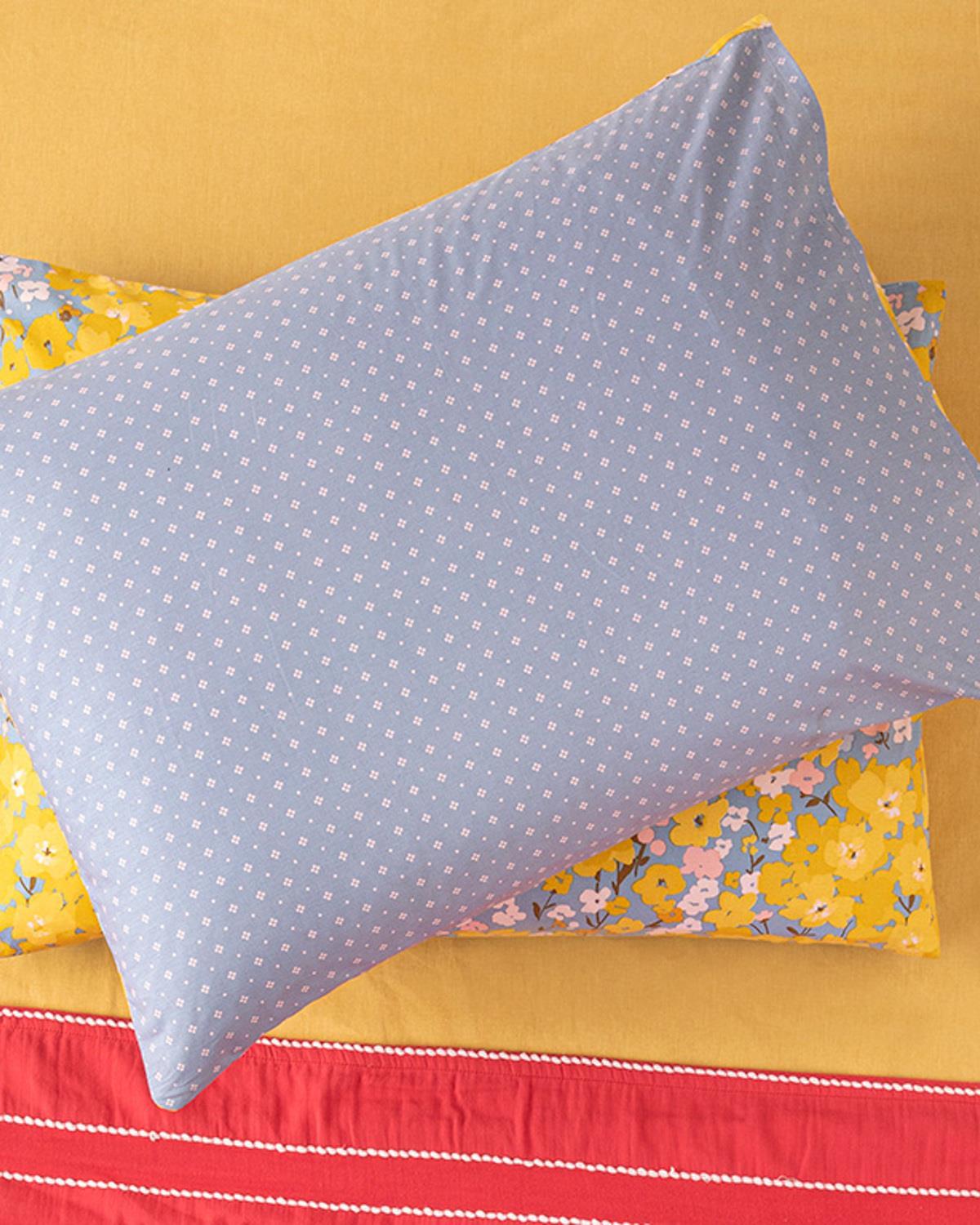 Buttercup Cu Bumbac Cu 2 Piese Față De Pernă 50x70 cm Galben