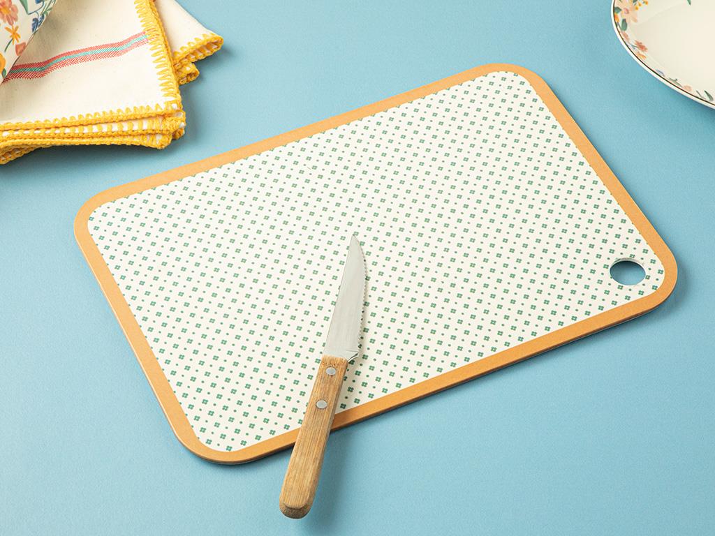 Calmo Melamine Cutting Board 35x25 cm Mustard-Green