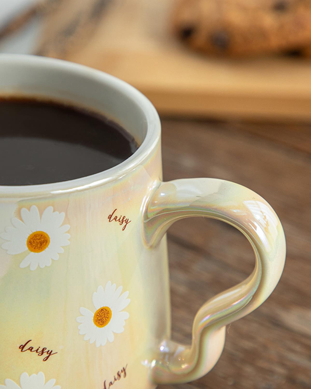 Cană, Daisy, ceramică, 350 ml, galben