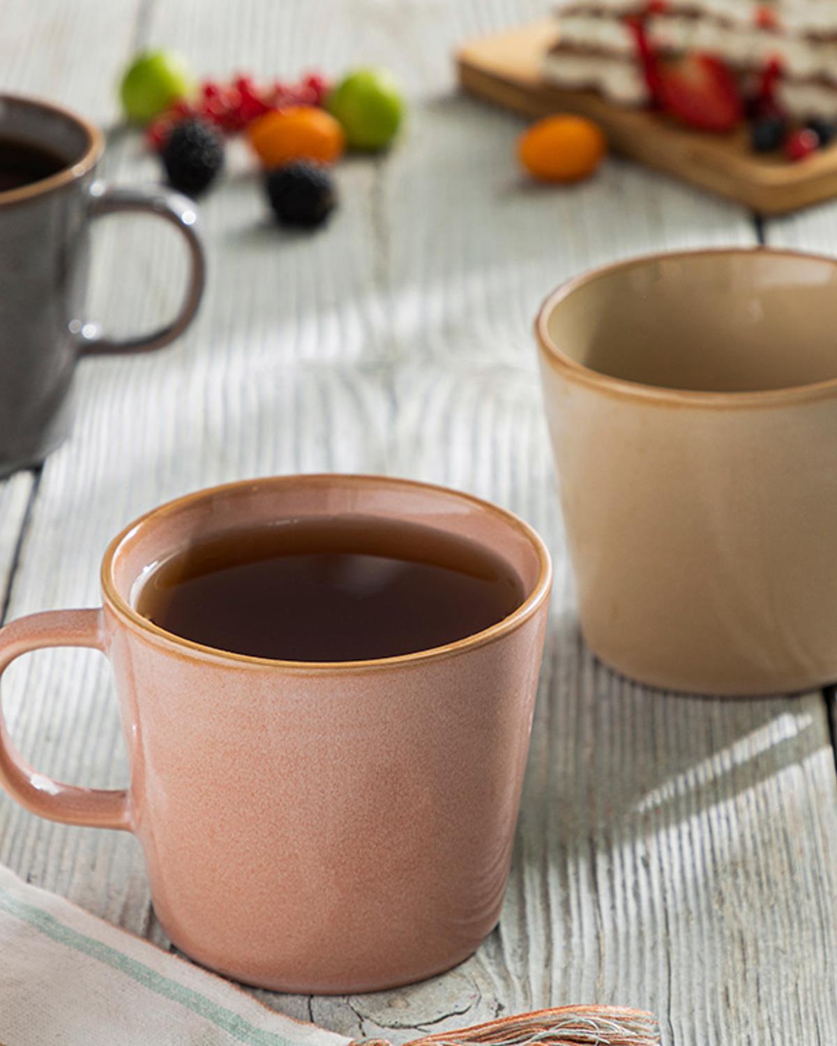 Cană, Freya, ceramică, 320 ml, gri