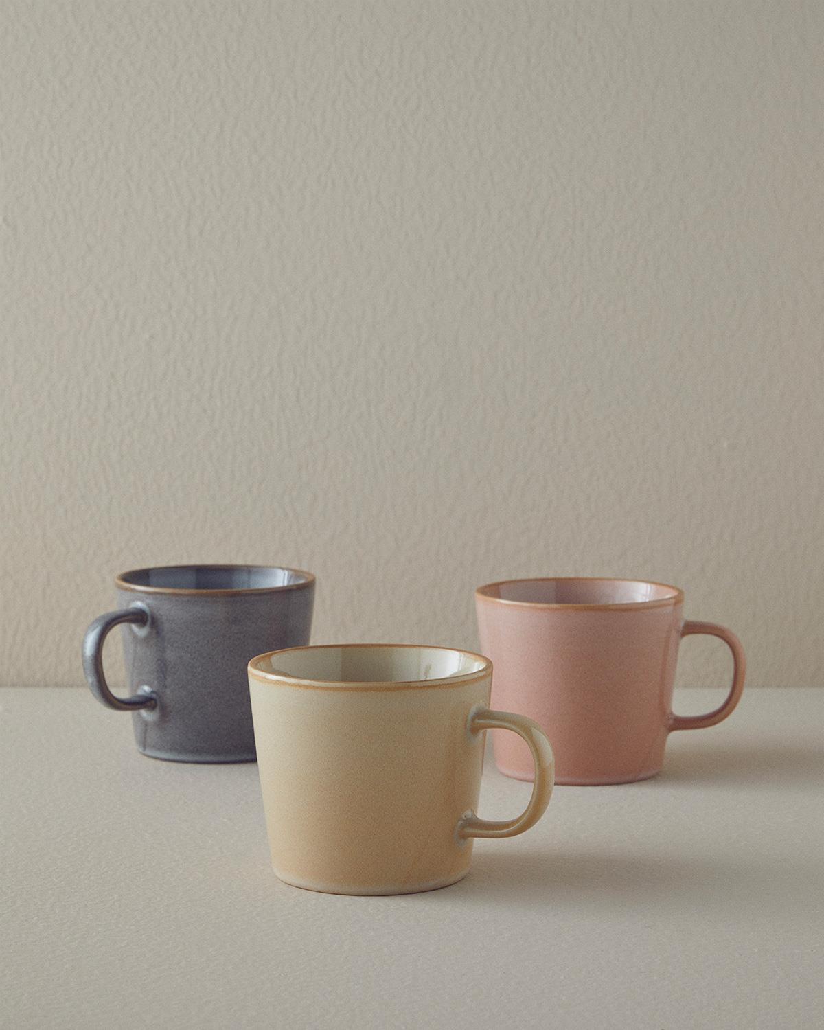 Cană, Freya, ceramică, 320 ml, gri