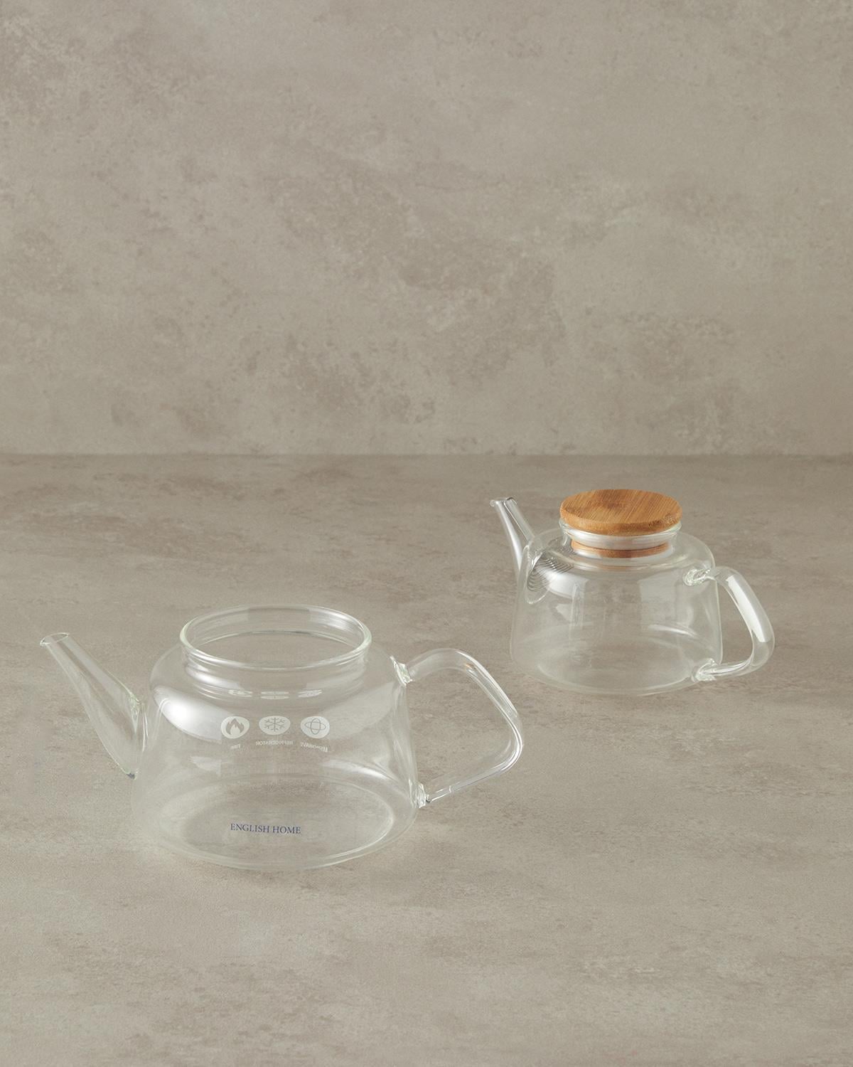 Ceainic turcesc, Pettine, sticlă borosilicată, 500 ml + 890 ml, transparent