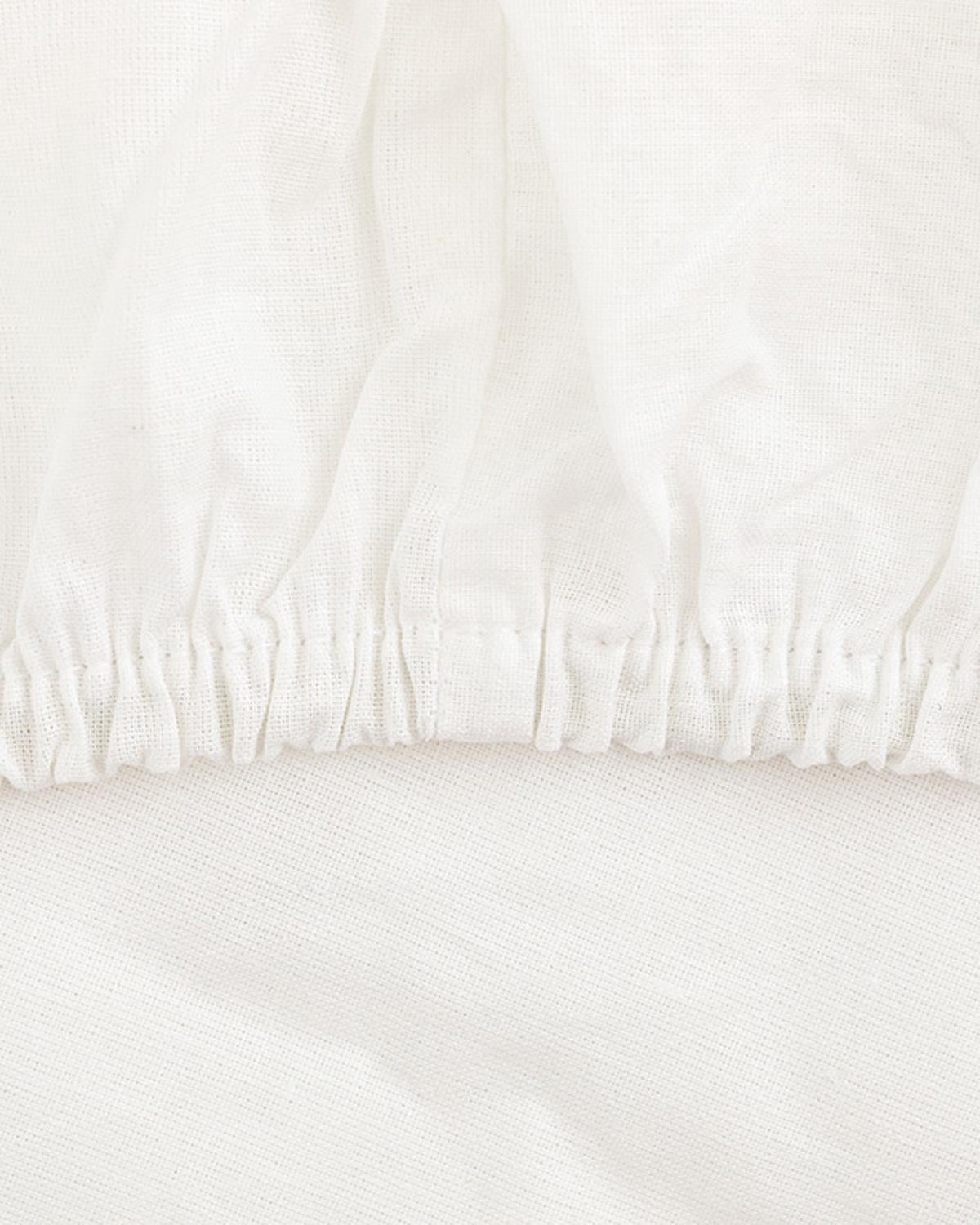 Flat 2 Cottony Intermediate Size Fitted Sheet 140x200 cm White