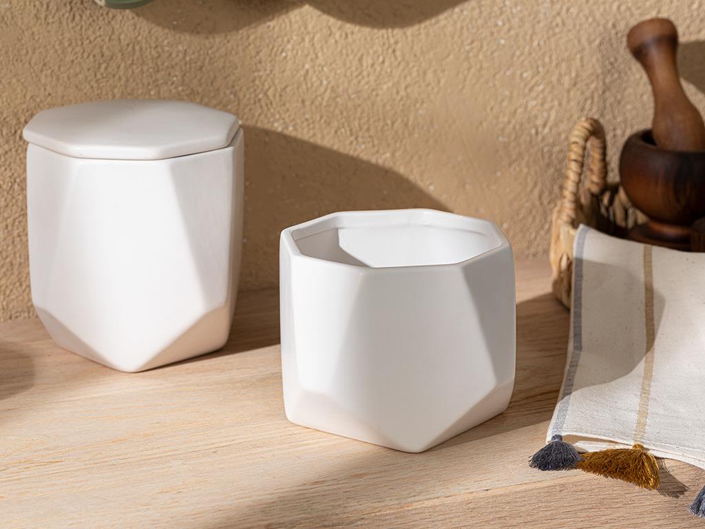 Circle Dolomite Capped Cruet 15x15x13.7 cm White