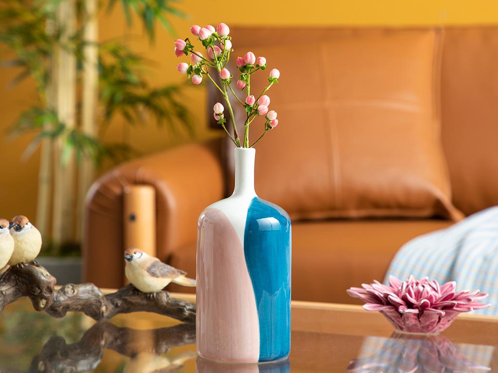 Charlotte Vase 9x9x20 cm Pink