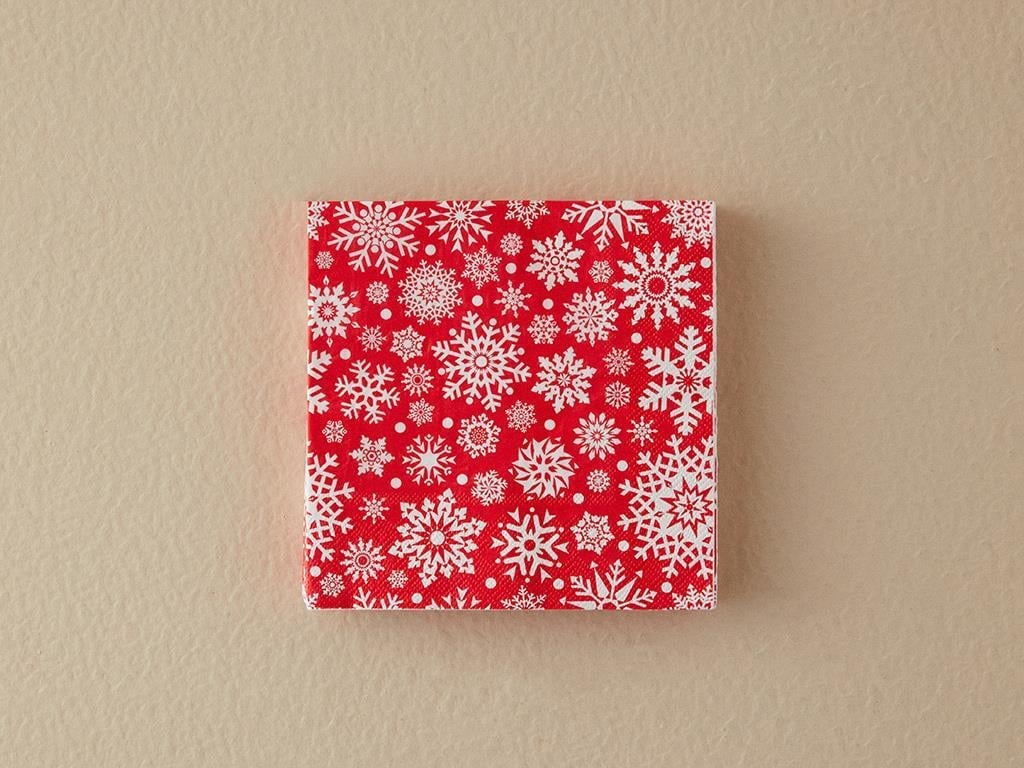 Christmas Snow Hârtie Cu 20 Piese Șervețele De Hârtie 33x33 cm Roșu