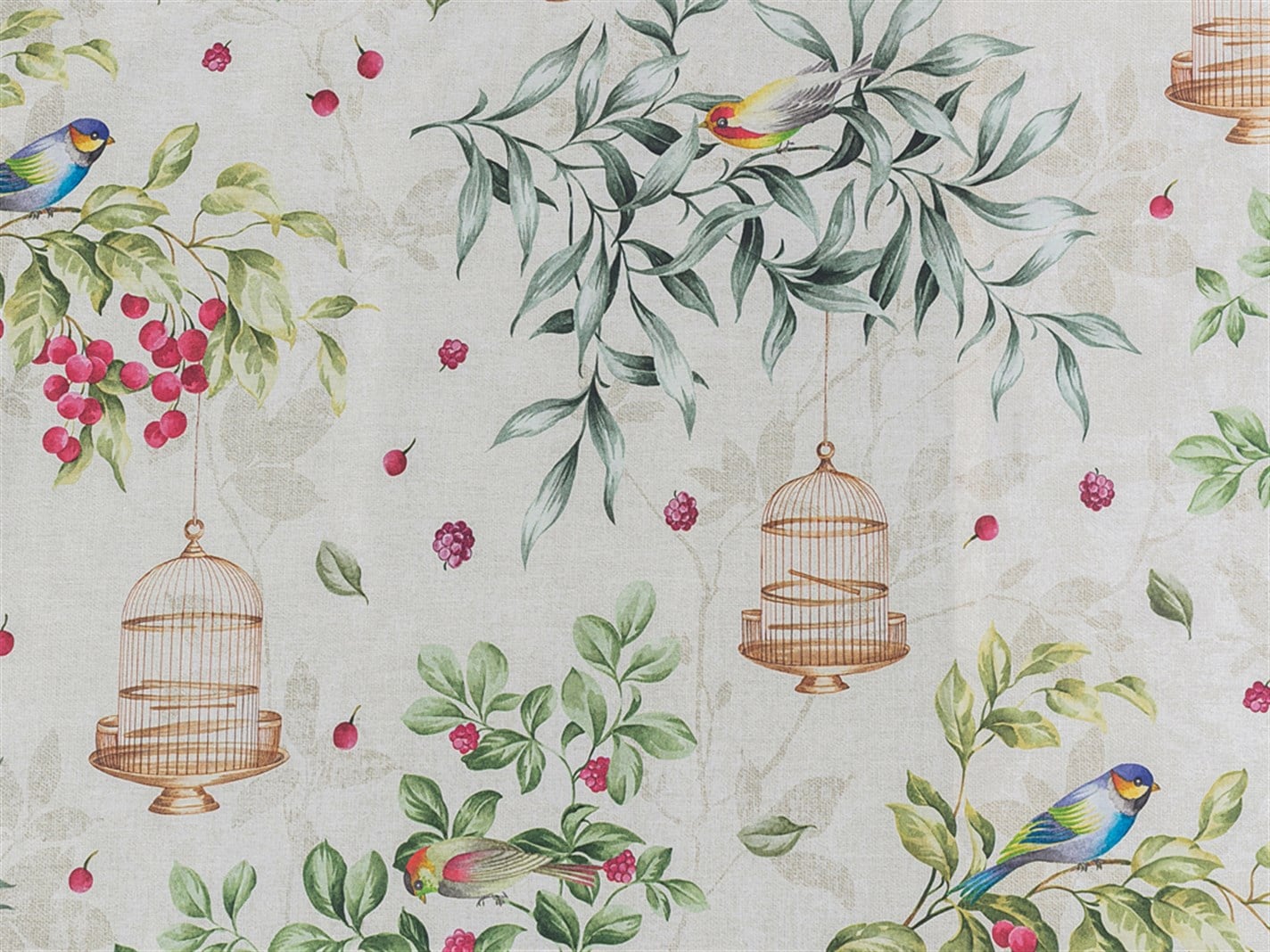 Cireș de păsări 57 Tel / 144 Numărul de fir 2 set 50x70 cm Mint-lilac-roz