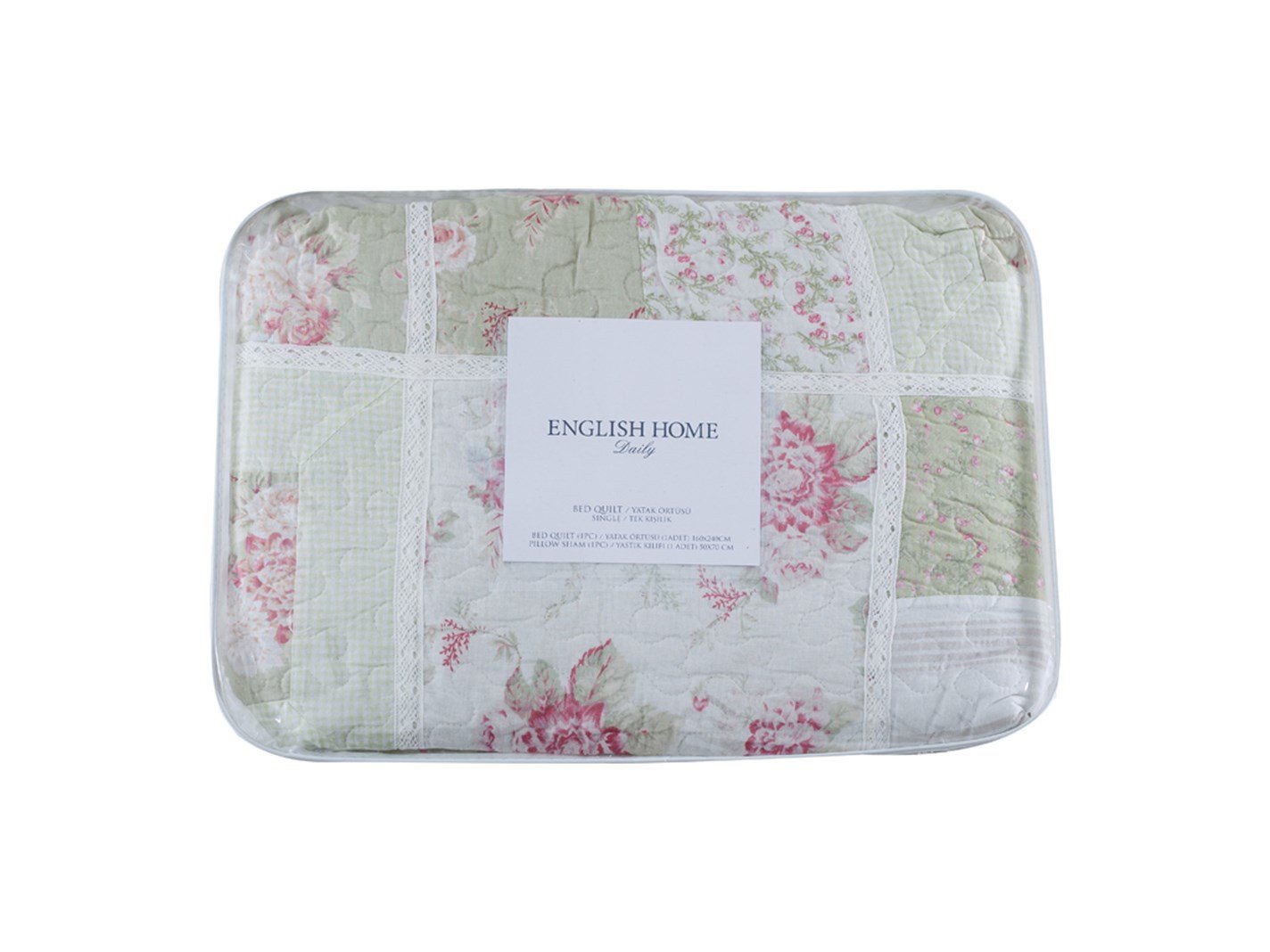 clasic Patchwork Pentru o persoana 160x240 cm Mint-lilac-roz
