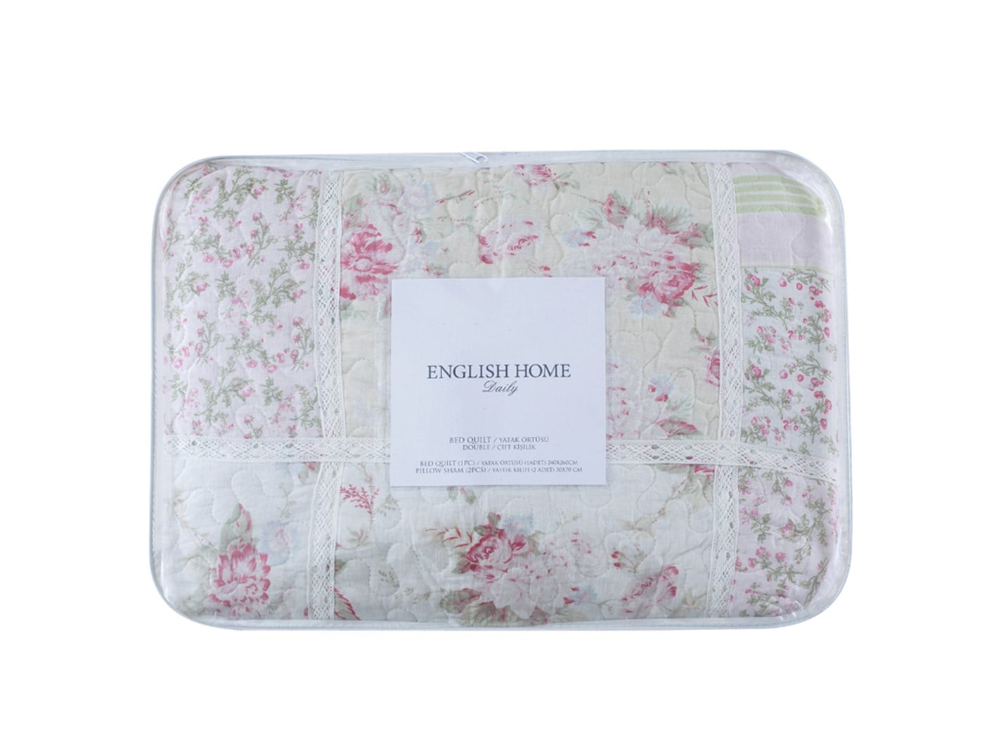 clasic Patchwork Persoană dublă 240x260 cm Roz