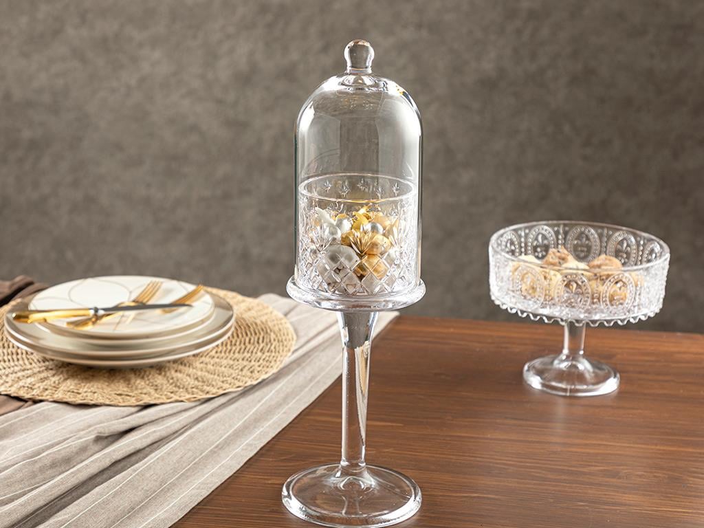 Clasical #  Cu picior 36 cm Transparent