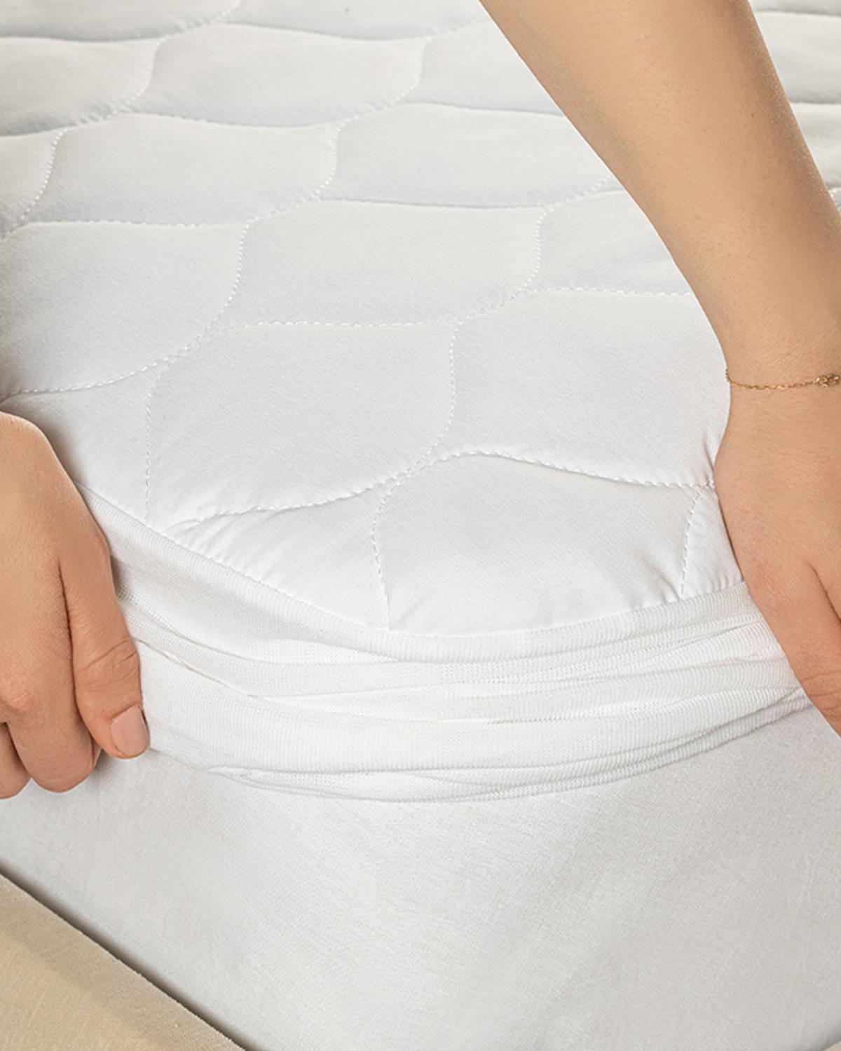 Classy Cu Umplutură Capitonat Double Aleză 180x200 + 30 cm Alb