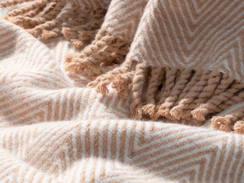 Classy Herringbone Scotch Pătură Tv 130*170 Cm Pudră