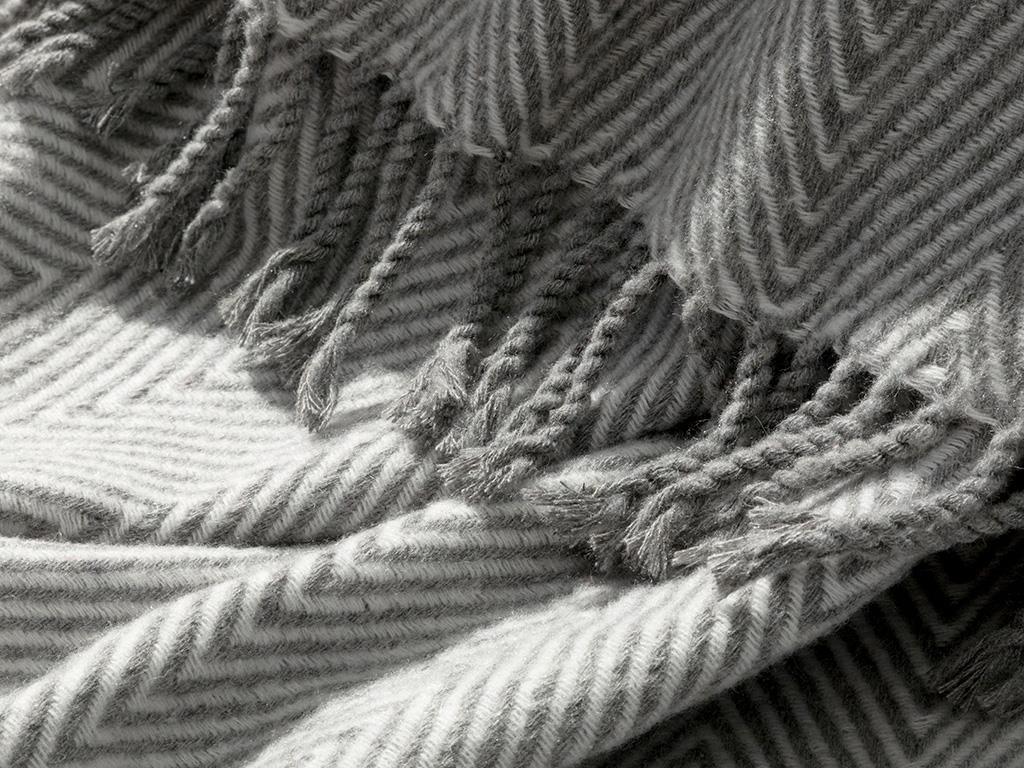 Classy Herringbone Scotch Pătură Tv 130*170 Cm Gri