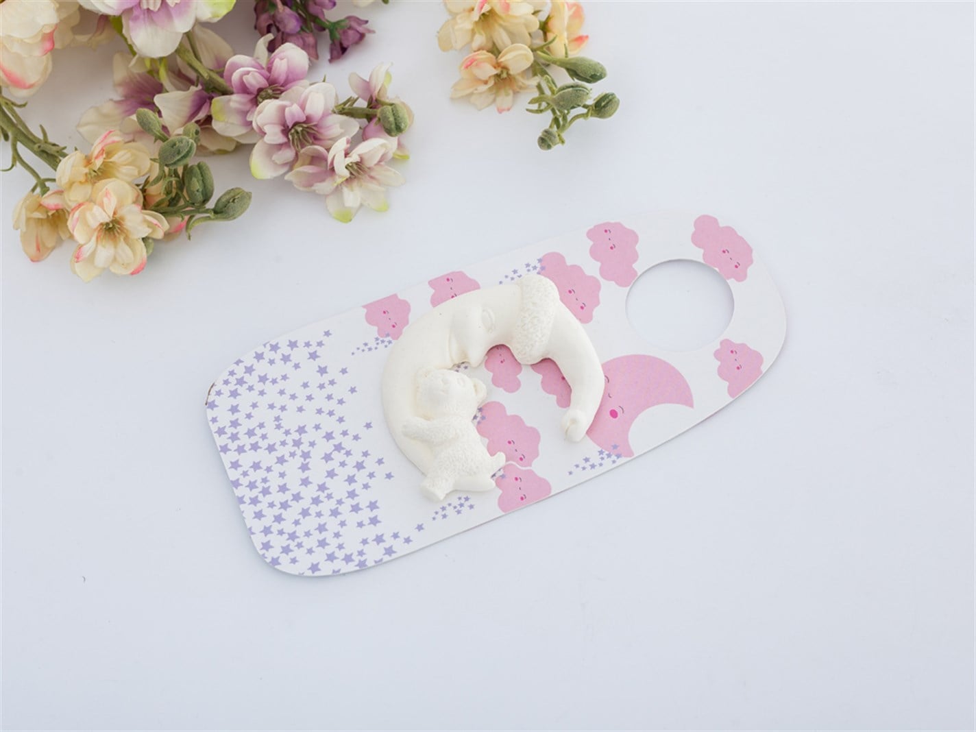 Cloud Cosmetic Card ușă 10x21 cm Roz