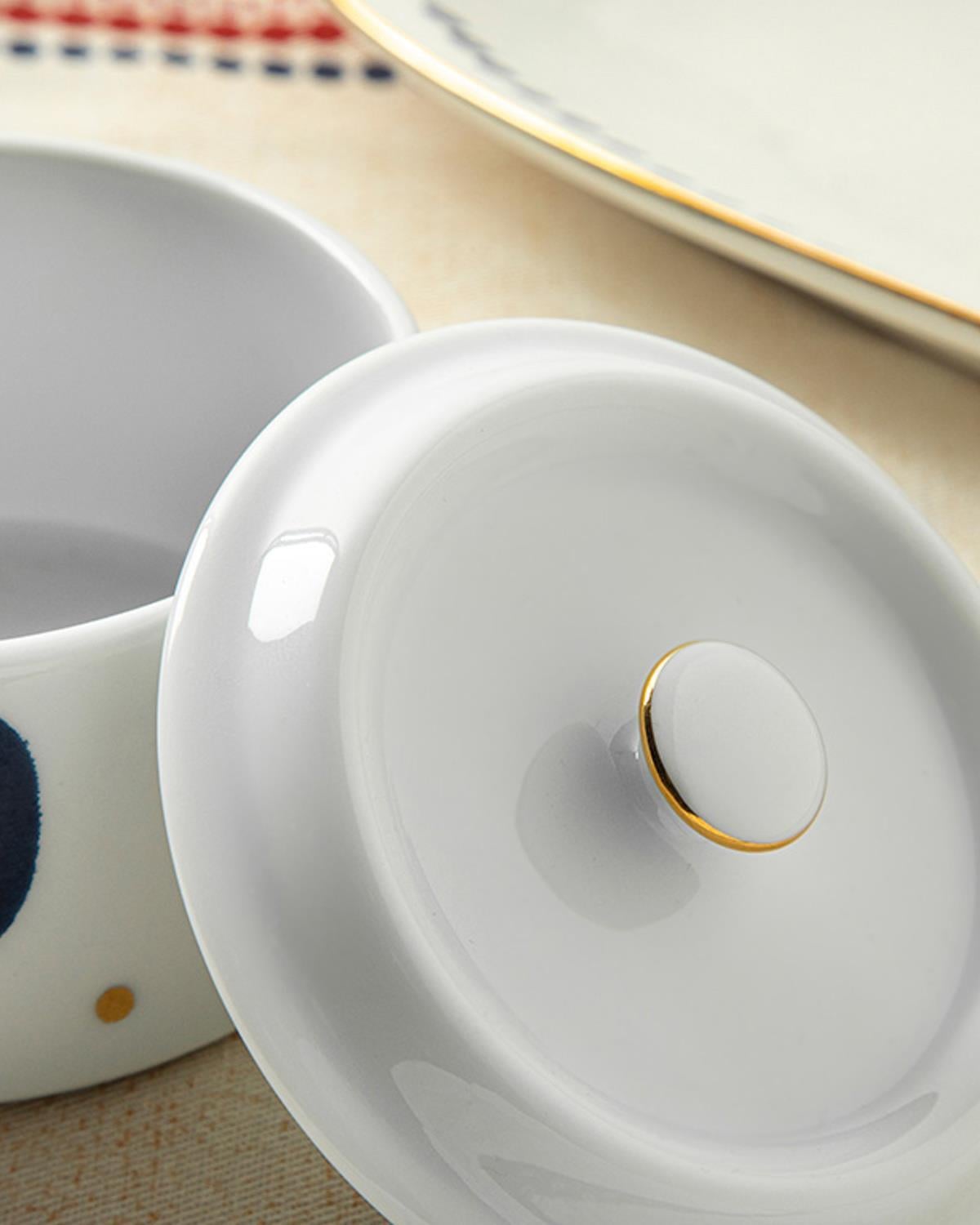 Coastal Spot Porcelain Mini Cookware 14 cm Blue-White