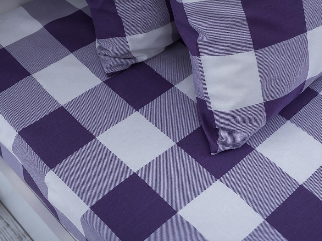 Combină de viață la cabană Bumbac Dublu Cearșaf 240*260 Cm Violet