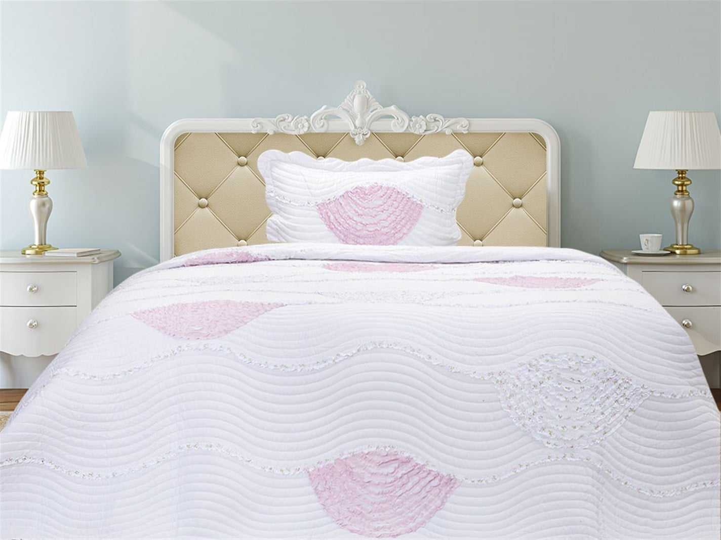Combina ploaie de trandafiri  Pentru o persoana 160x240 cm Roz