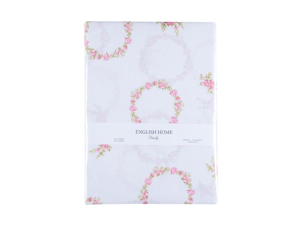 Combinată cu arcul de trandafiri Bumbac Single Cearșaf 160*240 Cm Fuschia