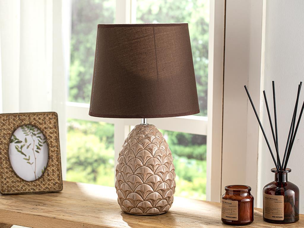 Cone Lampă De Masă , 25*25*41,5 Cm, Albastru-Beige