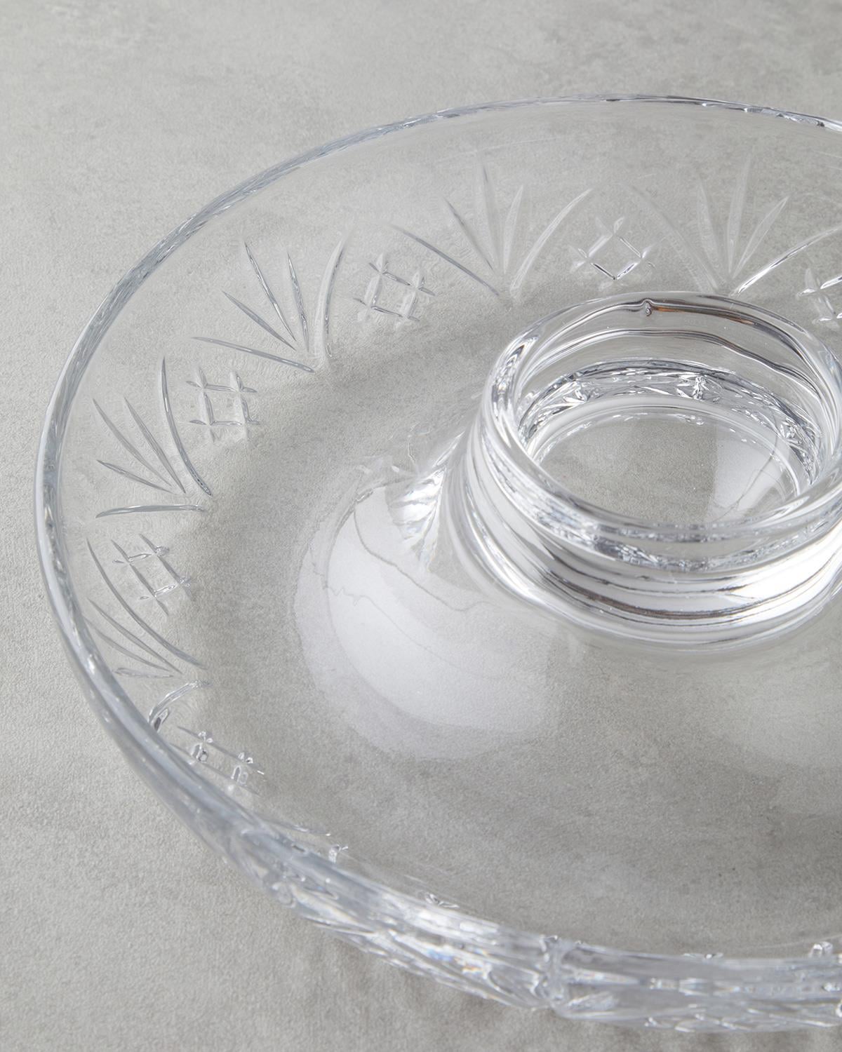 Cosmic Sticlă Cu 2 Compartimente Suport Servire 28 cm Transparent