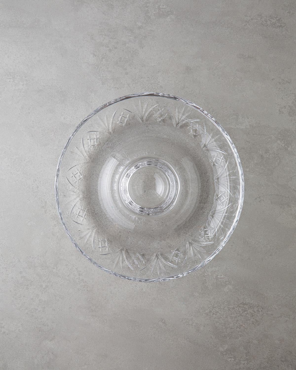 Cosmic Sticlă Cu 2 Compartimente Suport Servire 28 cm Transparent