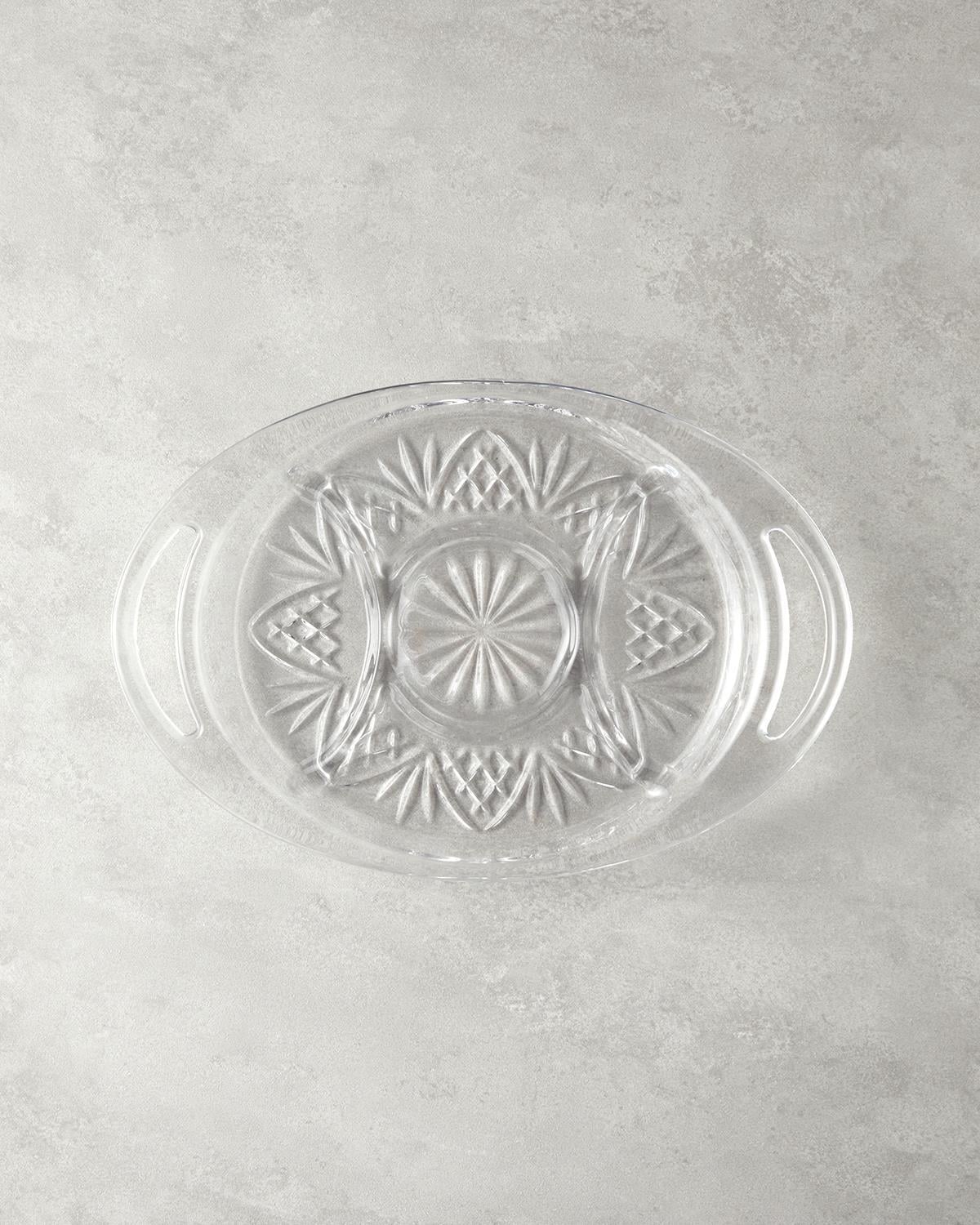 Cosmic Sticlă Cu 5 Compartimente Suport Servire 40x27 cm Transparent