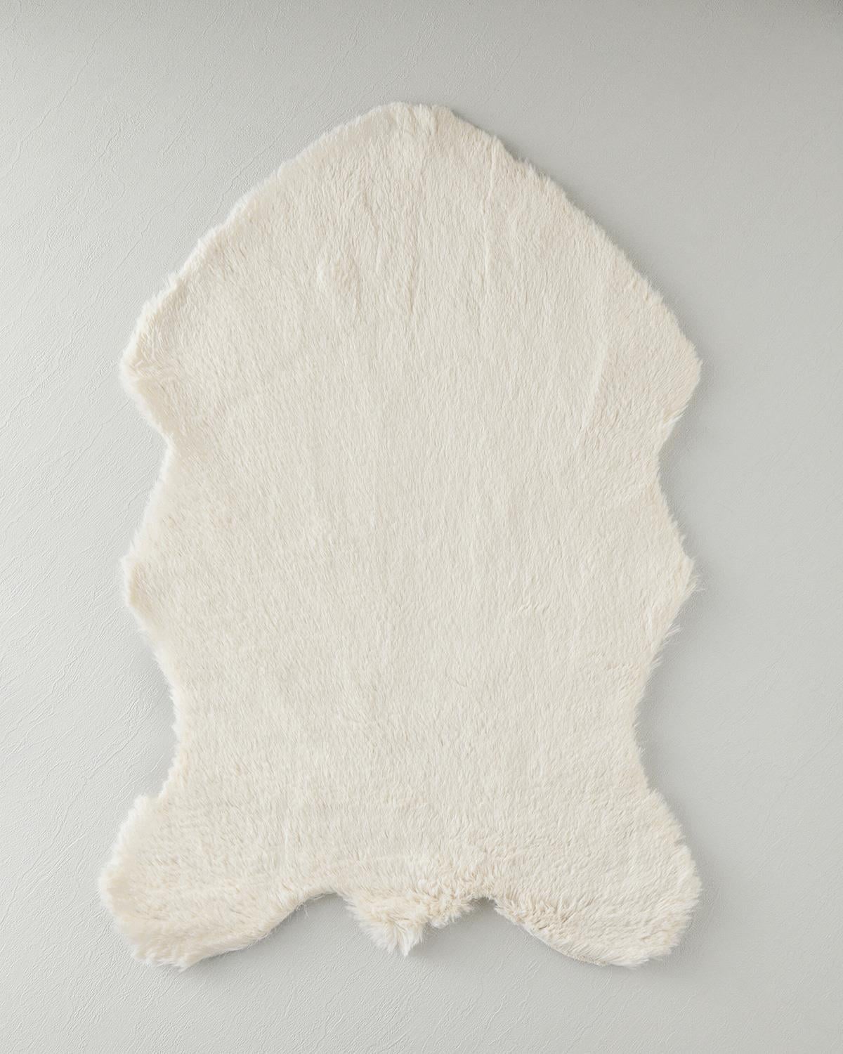 Covor blană artificială, Nebula, 90x60 cm, acril, crem