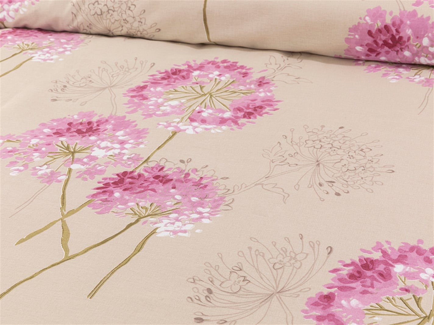Cow Parsley 57 Tel / 144 Numărul de fir Super rege 260x220 cm Burgundia-gri